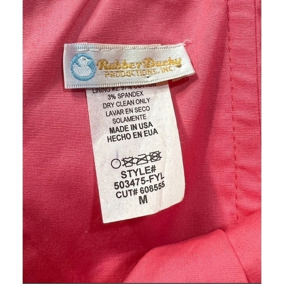 Rubber Ducky Sz M Pink Coral Ruched Strapless Formal Mini Fit and Flare Dress - Picture 6 of 7